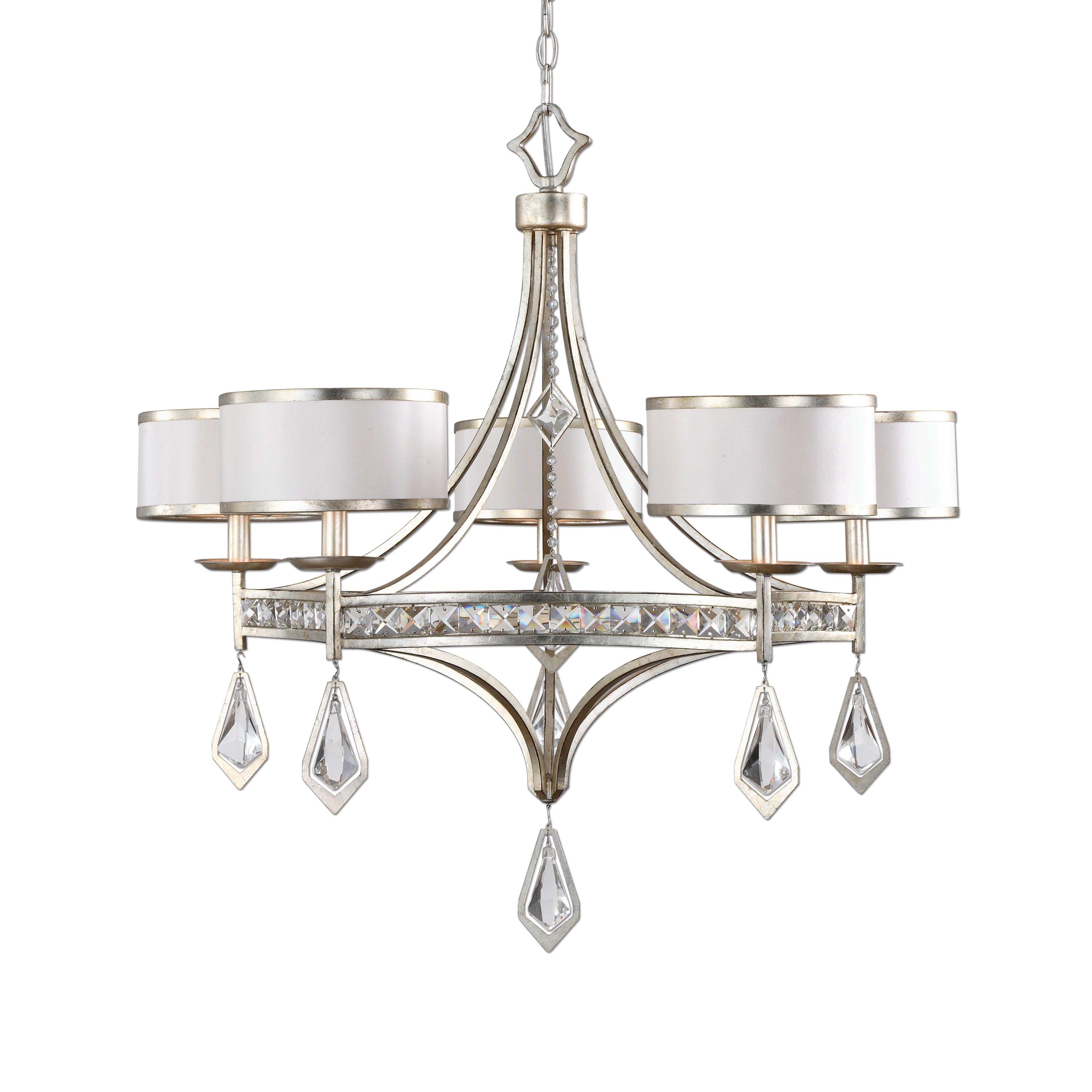 Uttermost Lighting Fixtures Chandeliers 21268 Tamworth 5 Light Silver